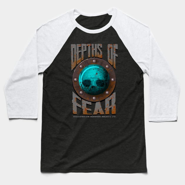 Depths of Fear T-Shirt Baseball T-Shirt by crowjandesigns